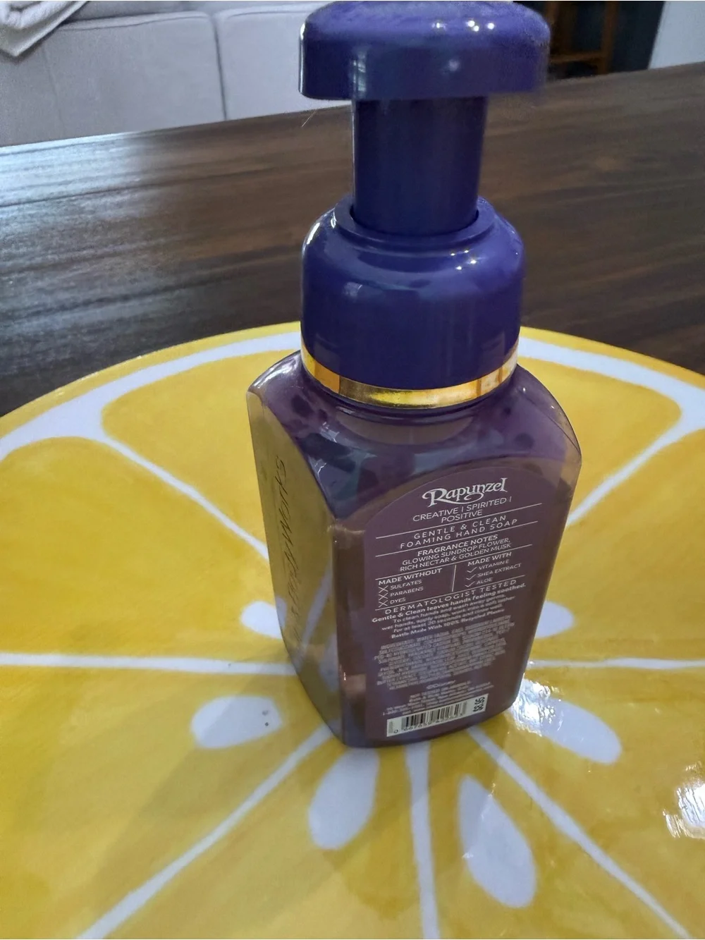 Bath & Body Works Rapunzel Foaming Hand Soap - Purple with Gold Accents